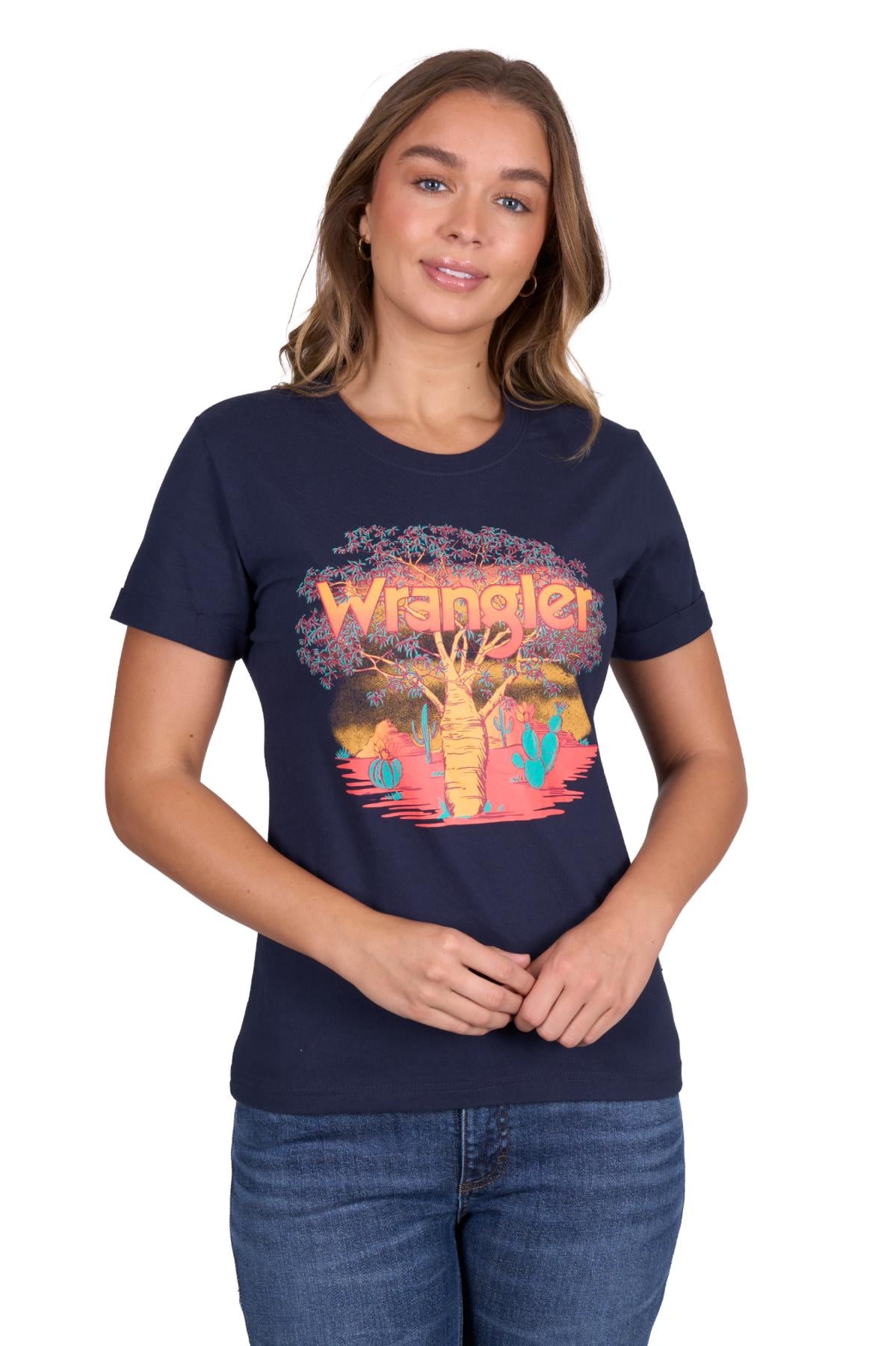'Lottie' Short Sleeve Tee - Navy