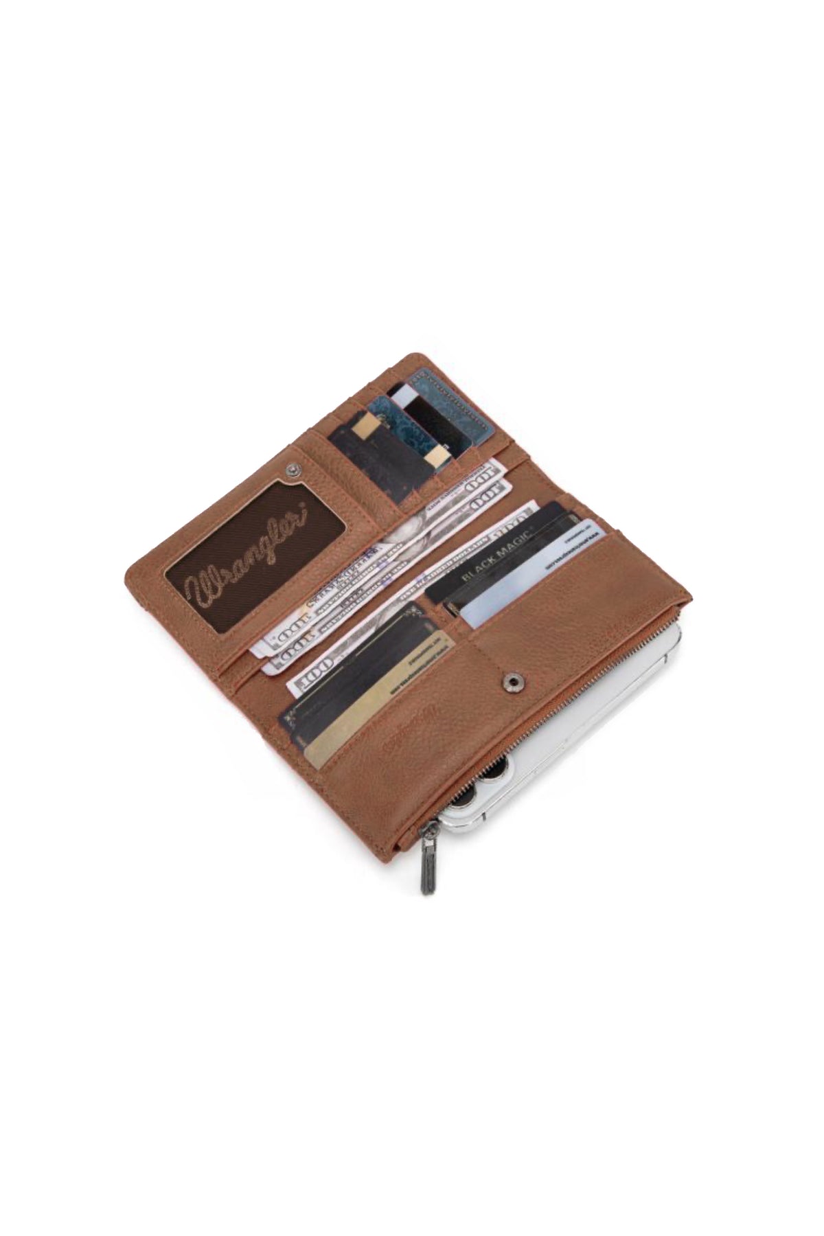 Wrangler 'Embroidered' Wallet - Camel