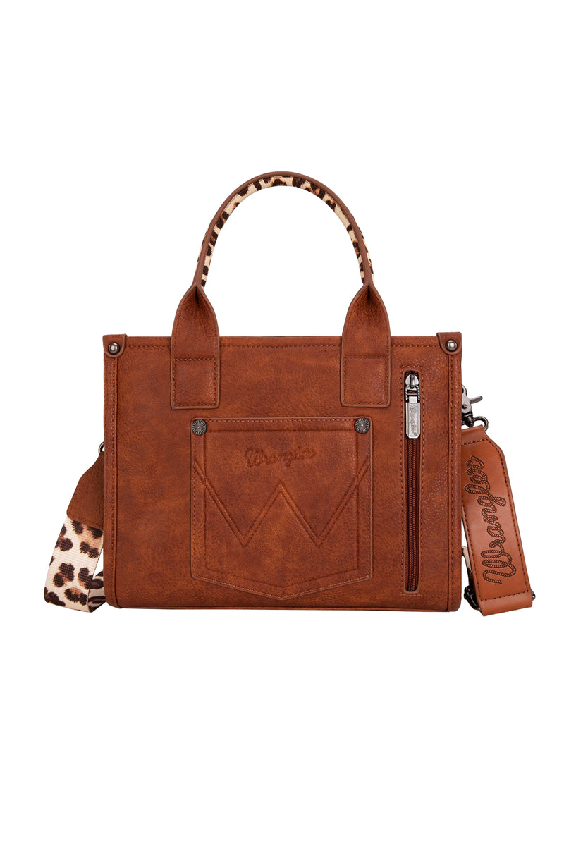 Wrangler Leopard Print Crossbody Bag - Tan