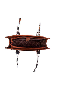 Wrangler CowPrint Crossbody Bag - Tan