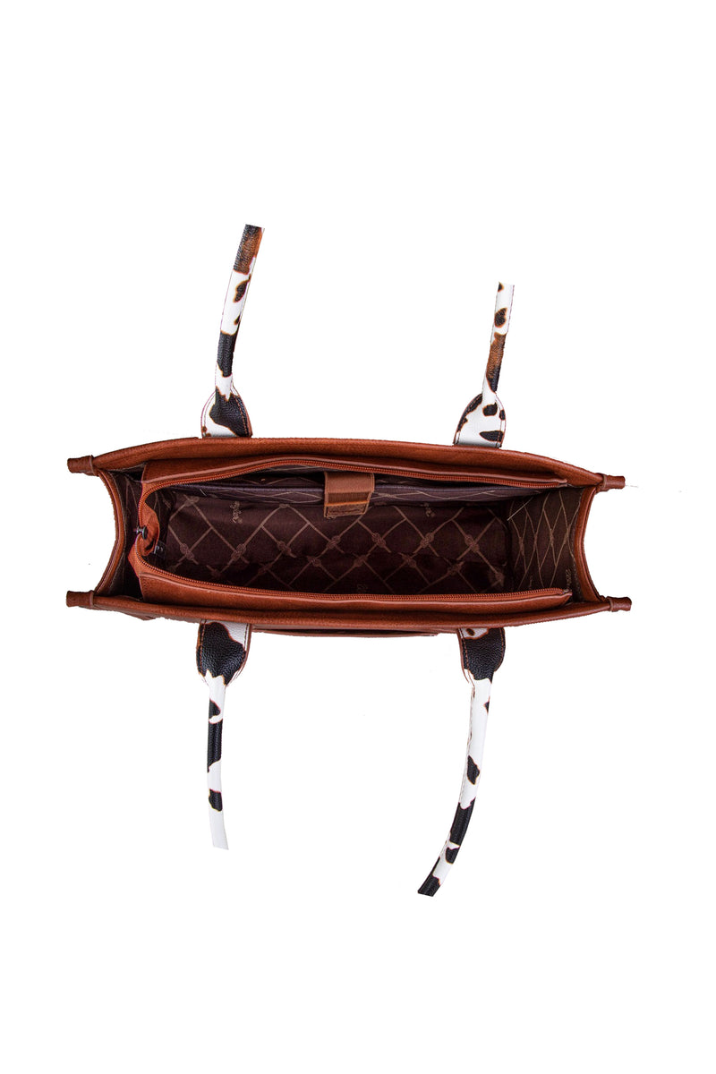 Wrangler CowPrint Crossbody Bag - Tan