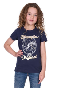 Girls 'Glenda' T-Shirt - Navy