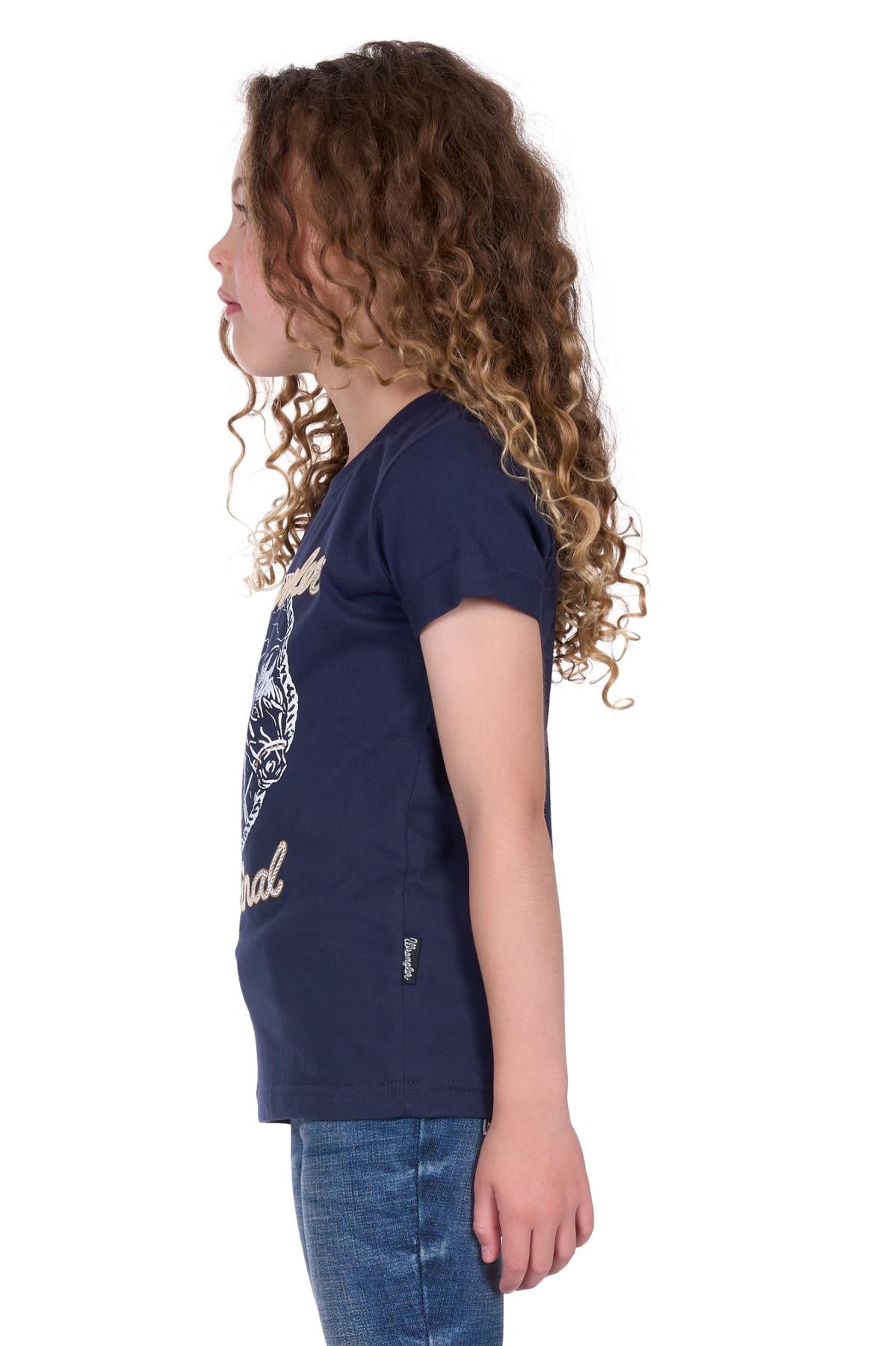 Girls 'Glenda' T-Shirt - Navy