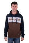'Paul' Hoodie - Navy/Brown