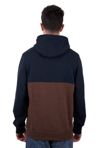 'Paul' Hoodie - Navy/Brown