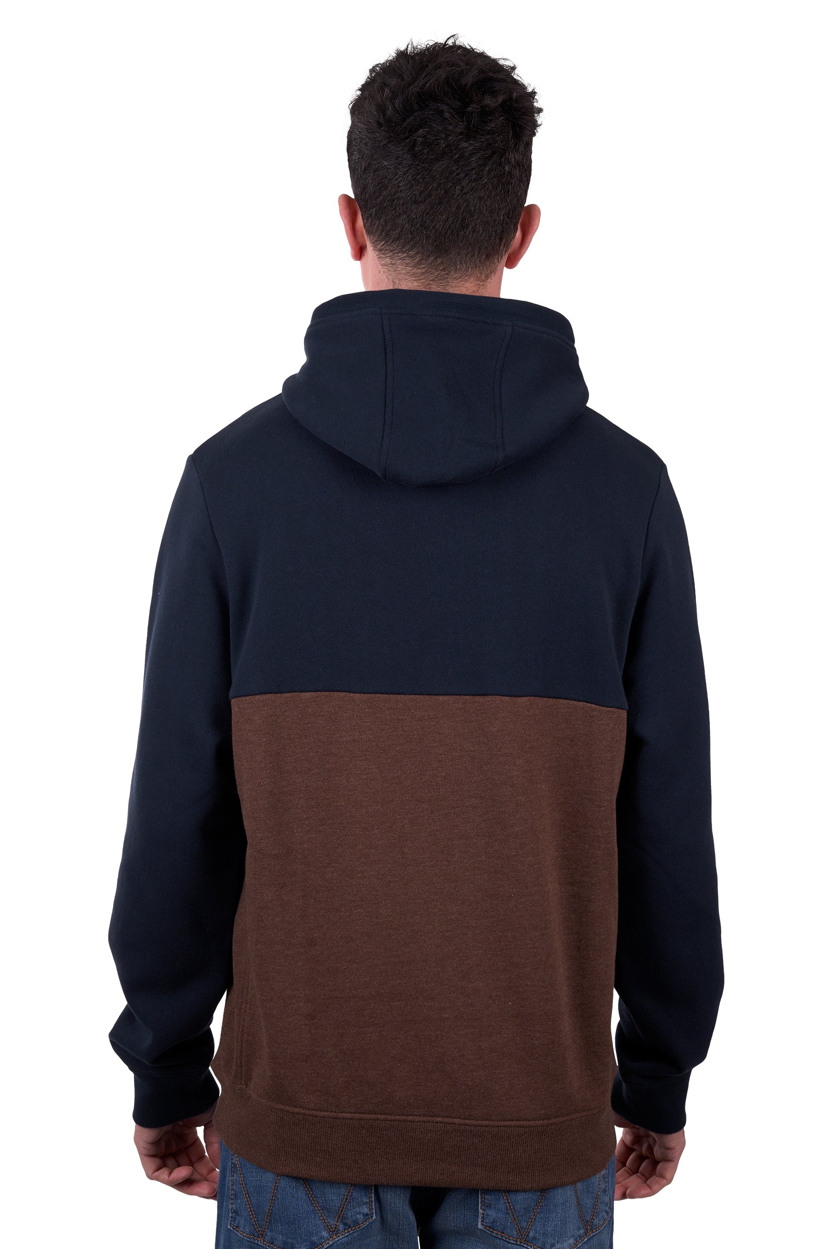 'Paul' Hoodie - Navy/Brown