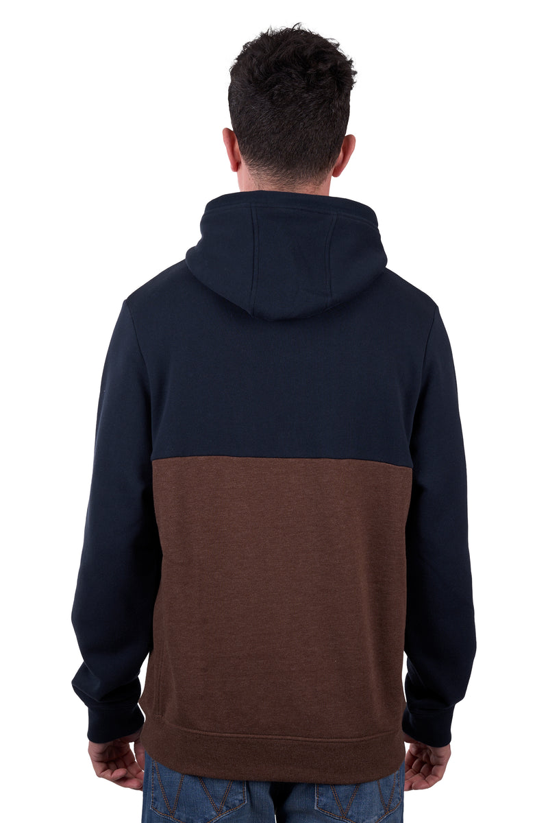 'Paul' Hoodie - Navy/Brown