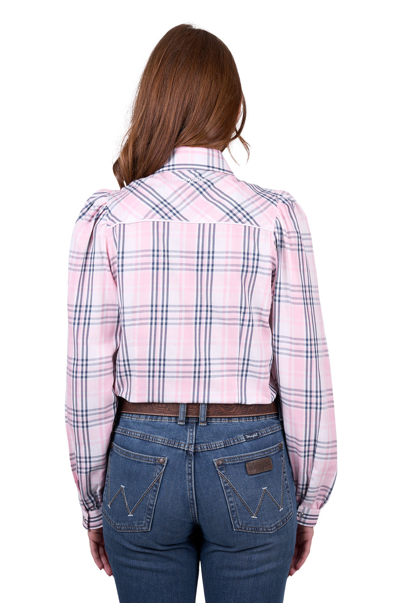 'Phoebe' Check Long Sleeve Shirt - Pink