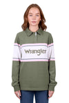 'Eliza' Stripe Rugby - Olive