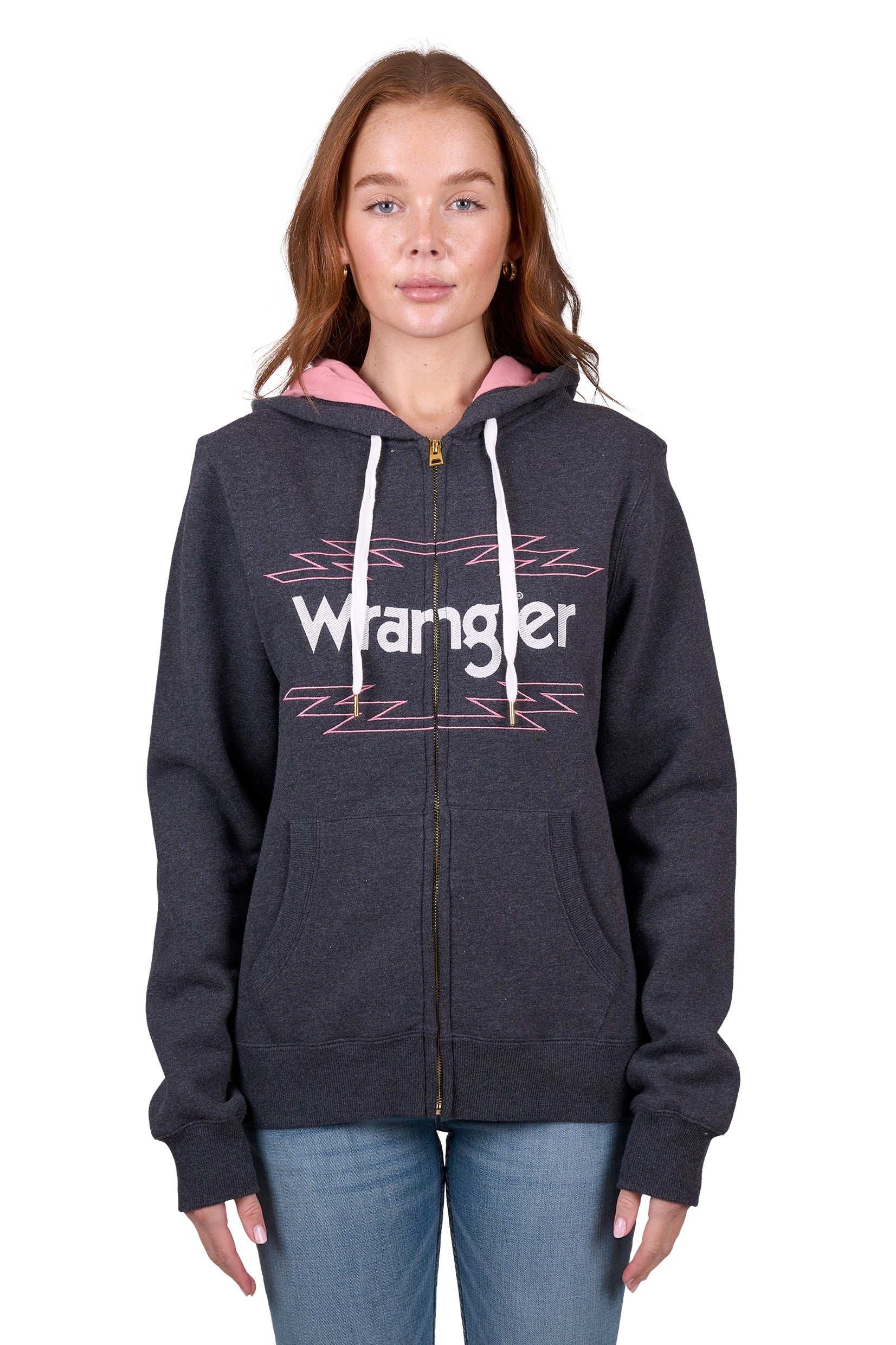 'Lola' Zip Through Hoodie - Charcoal