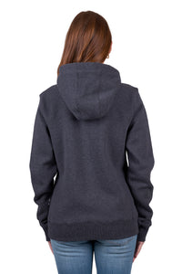 'Lola' Zip Through Hoodie - Charcoal
