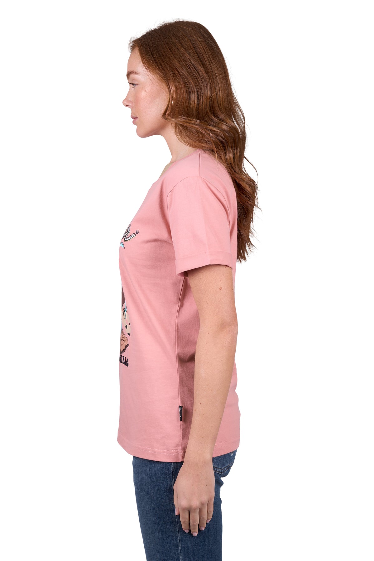 'Giselle' Long Live Cowgirls T-Shirt - Pink