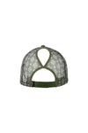 'Petra' High Profile Ponytail Trucker Cap - Olive