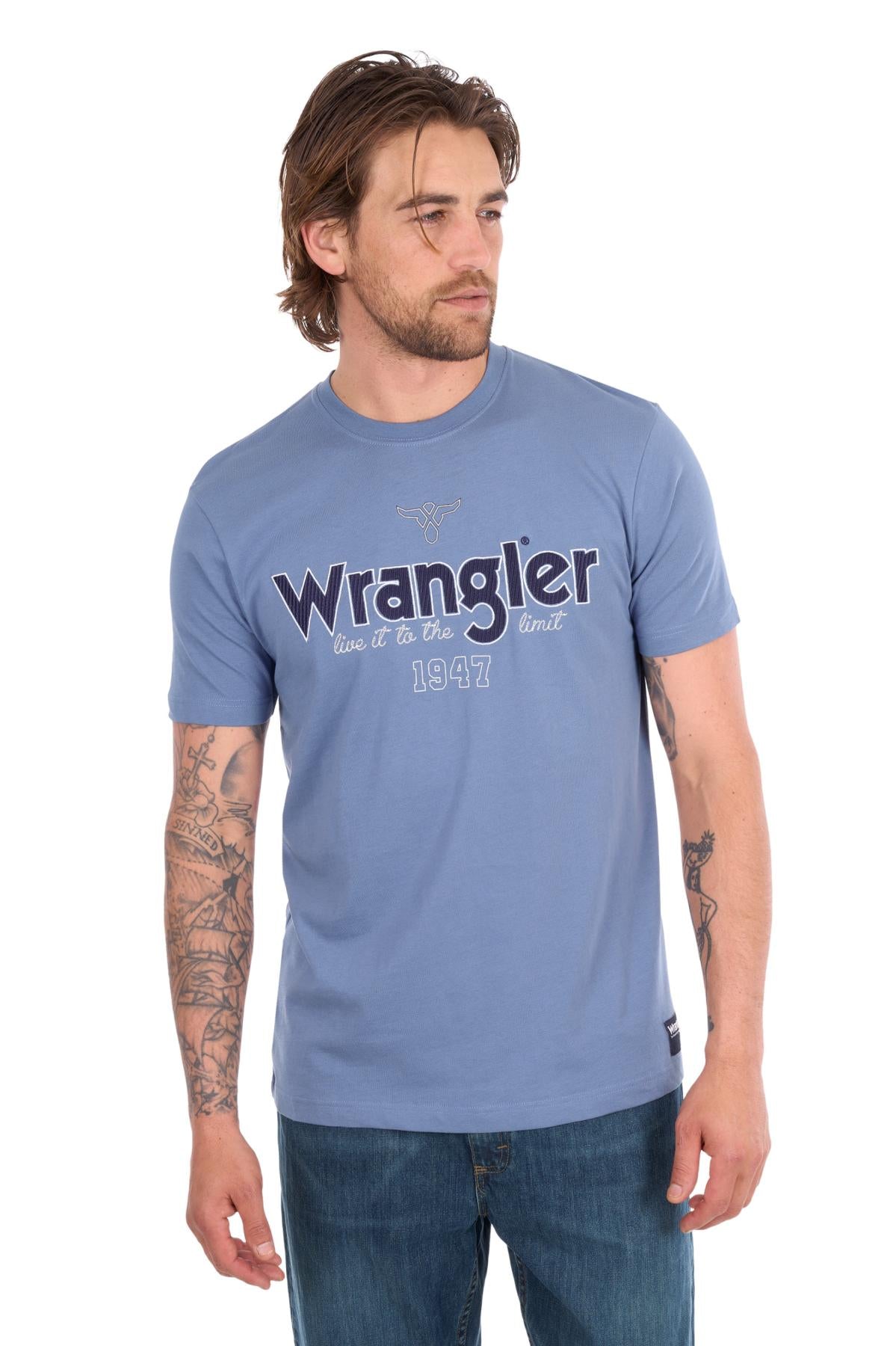 'John' Short Sleeve Tee - Storm Blue