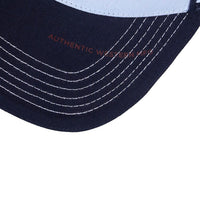 'Hank' High Profile Trucker Cap - Navy/Light Blue