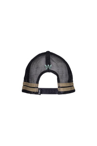 'Layton' High Profile Trucker Cap - Black/Sage