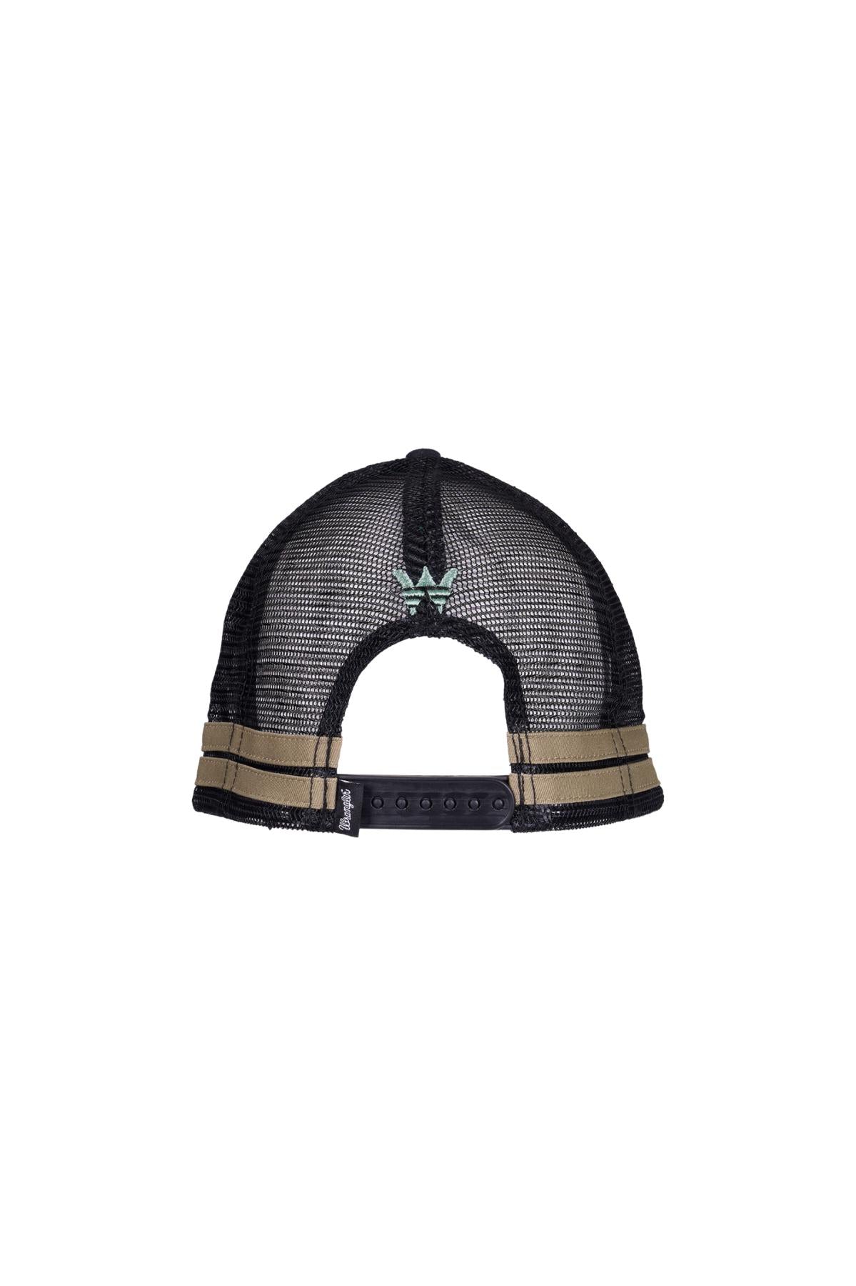 'Layton' High Profile Trucker Cap - Black/Sage