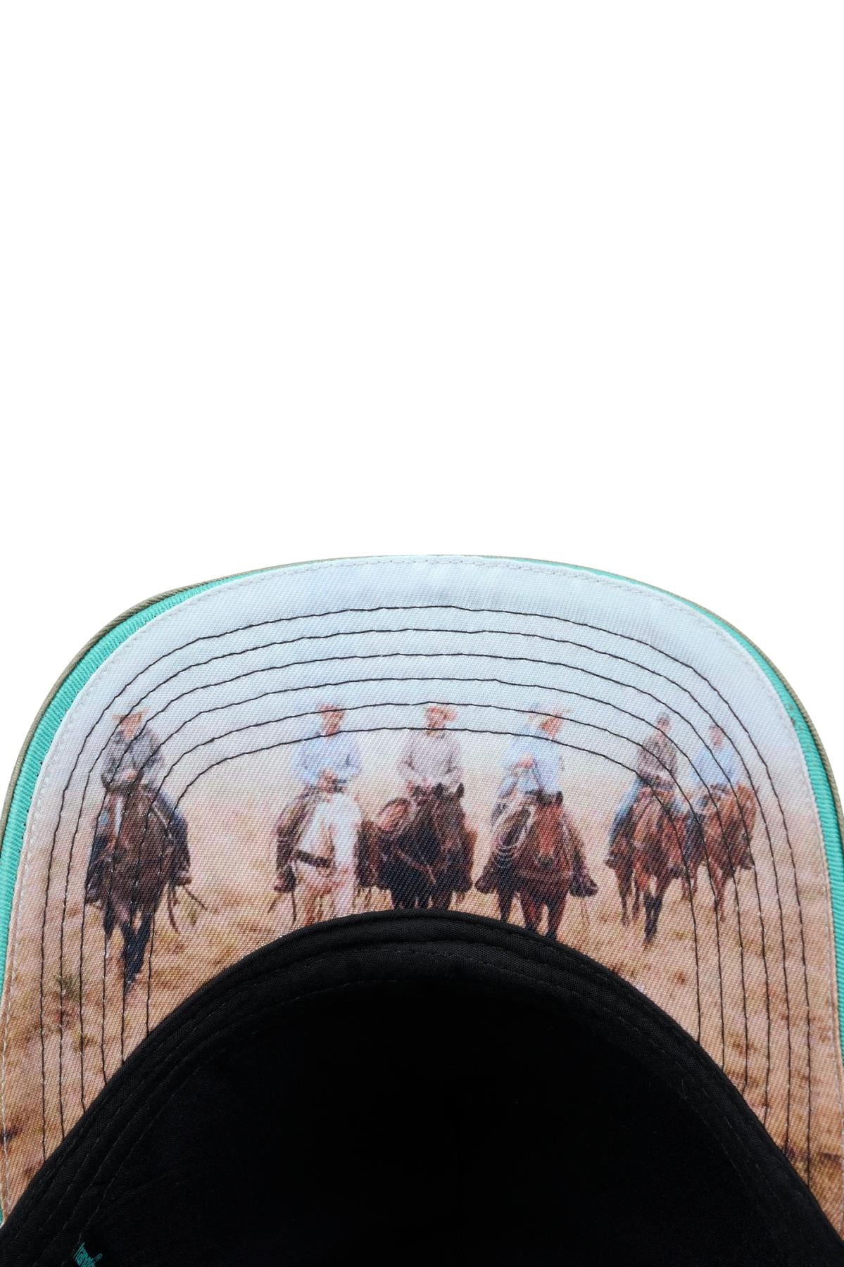 'Layton' High Profile Trucker Cap - Black/Sage