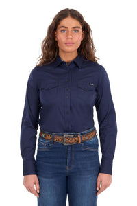 'Hazel' Longsleeve Shirt - Navy