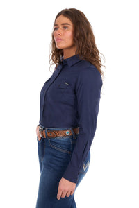 'Hazel' Longsleeve Shirt - Navy