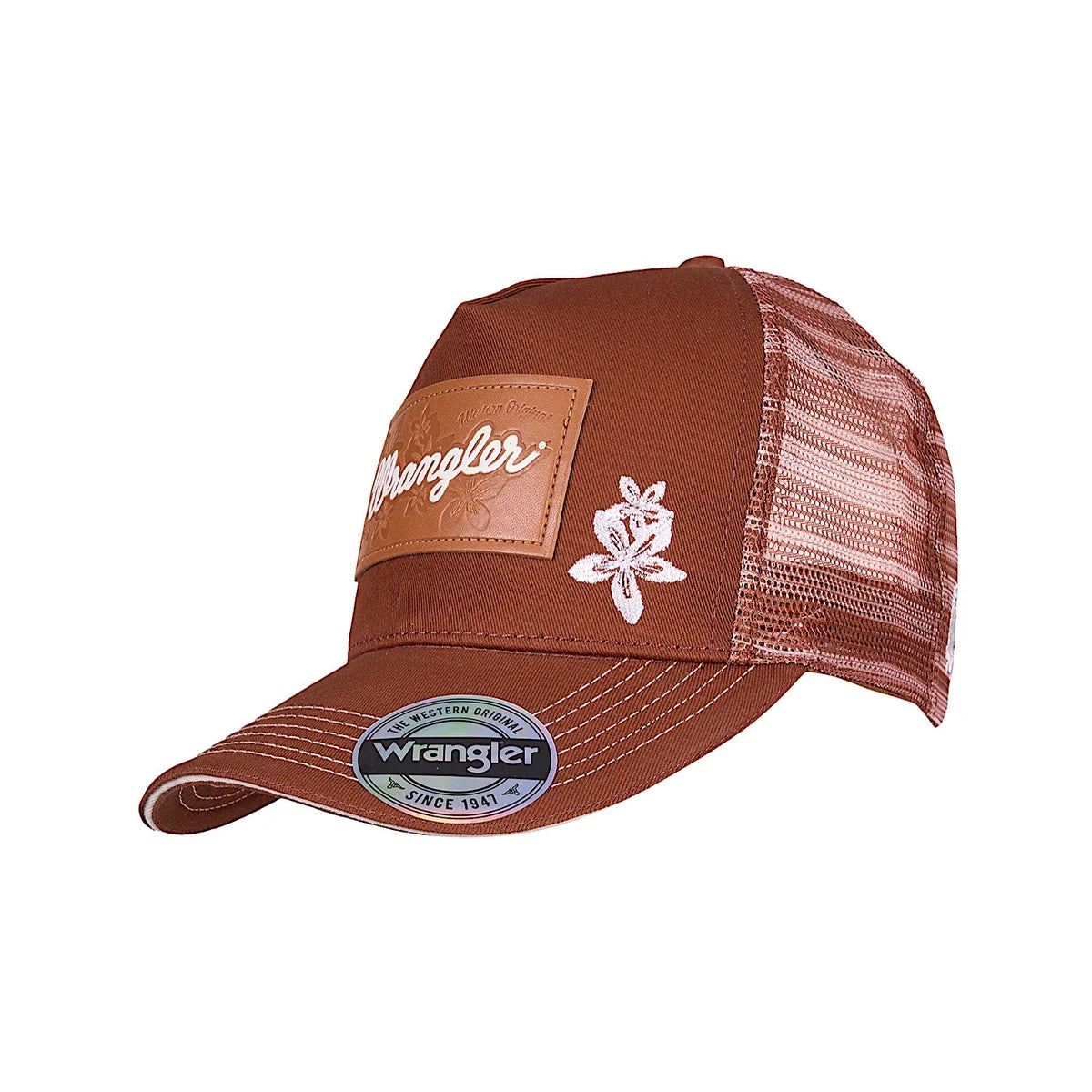 'Jenna' High Profile Ponytail Trucker Cap - Copper