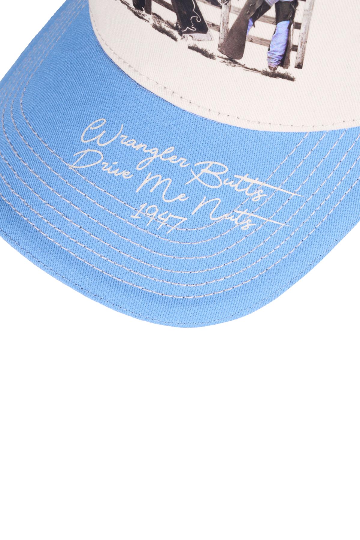 'Josie' High Profile Trucker Cap - Light Blue