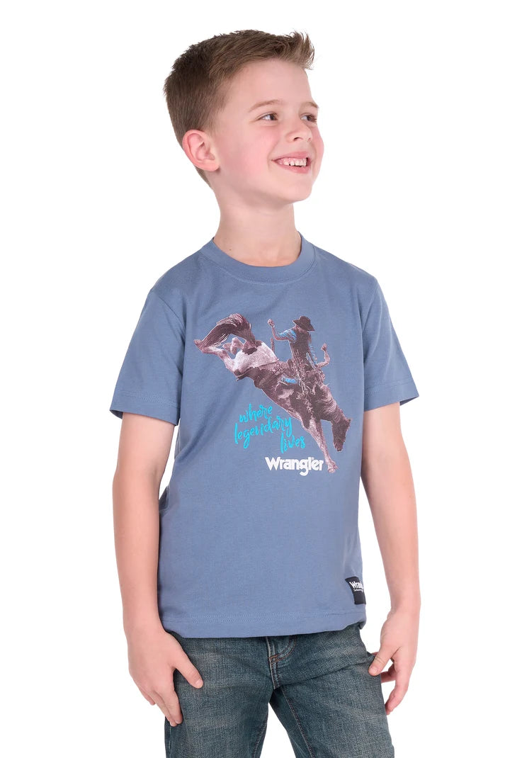 'Michael' Short Sleeve Tee - Storm Blue