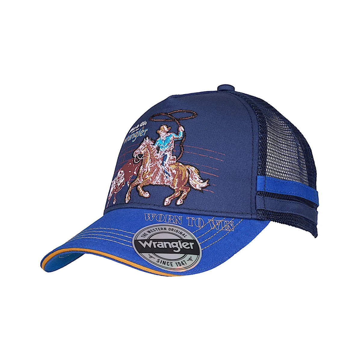 'Abe' Trucker Cap - Navy/Blue