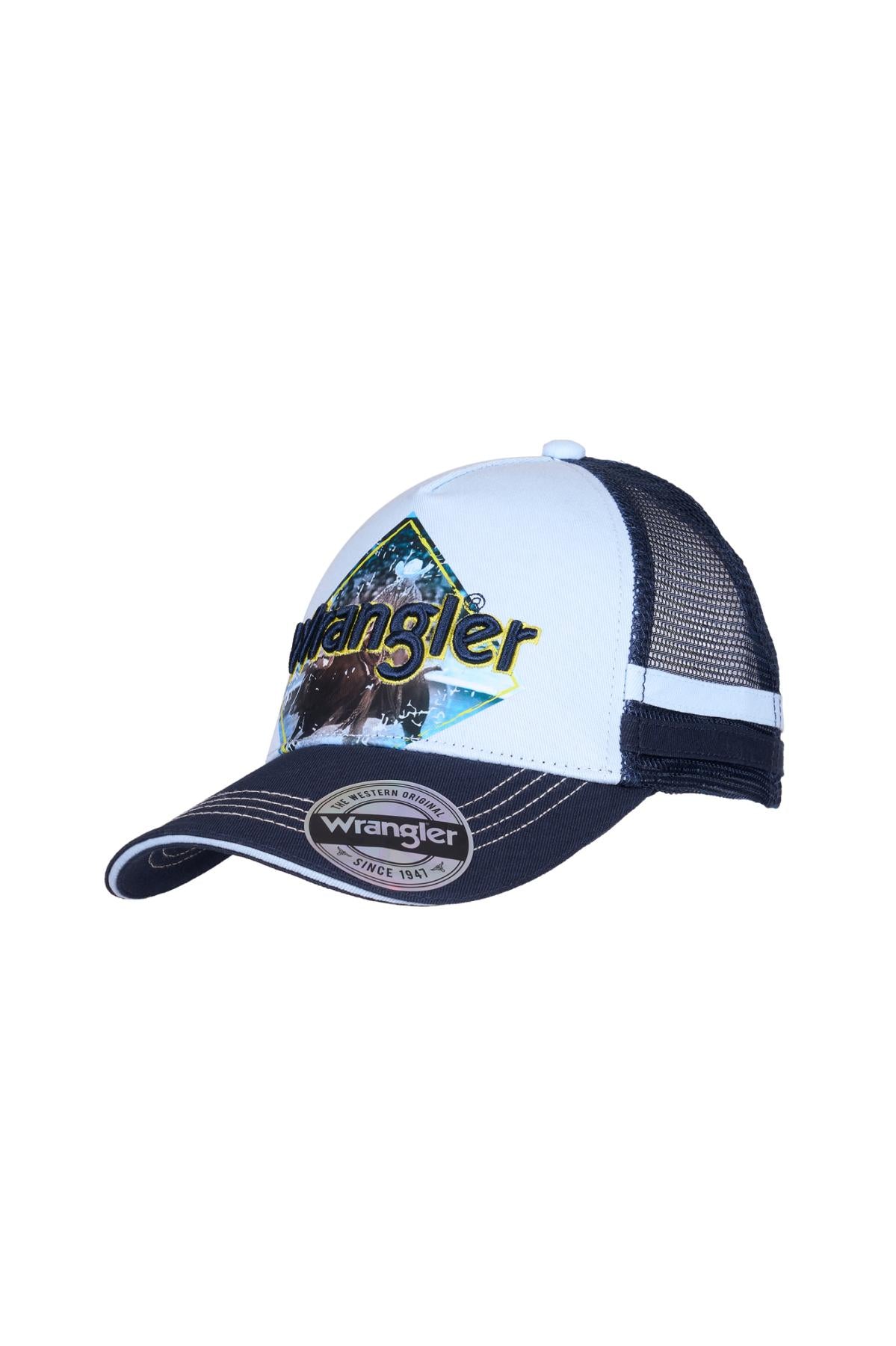 'Bruno' Trucker Cap - Light Blue/Navy