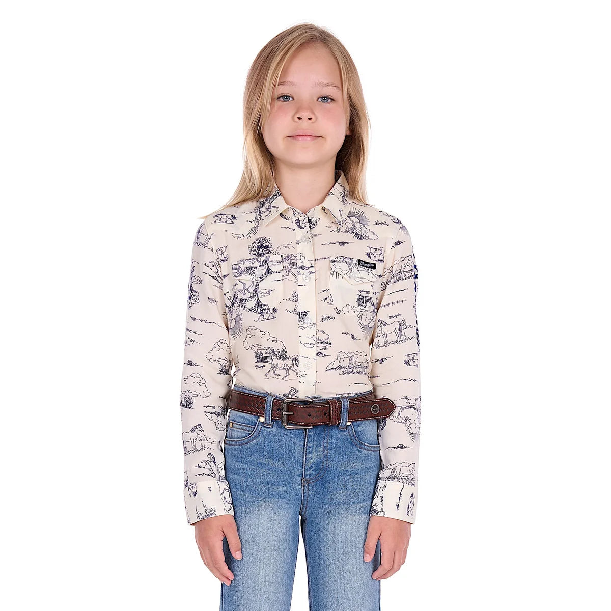 'Western' Longsleeve Shirt - Ivory