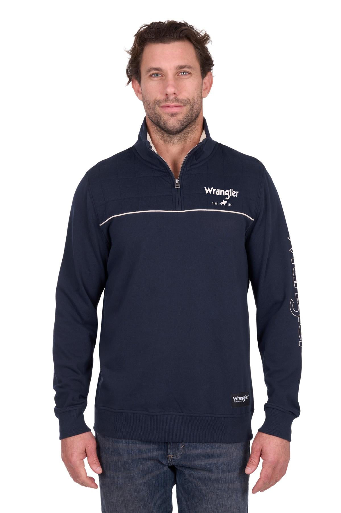'Dale' 1/4 Zip Pullover Jumper - Navy