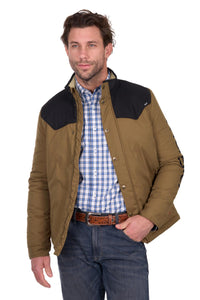 Mens 'Ruben' Jacket - Dark Tan/Black