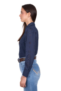 'Lilly' Longsleeve Shirt - Navy