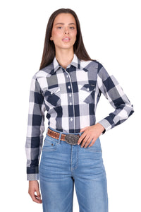 'Jewell' Print Longsleeve Shirt - Navy