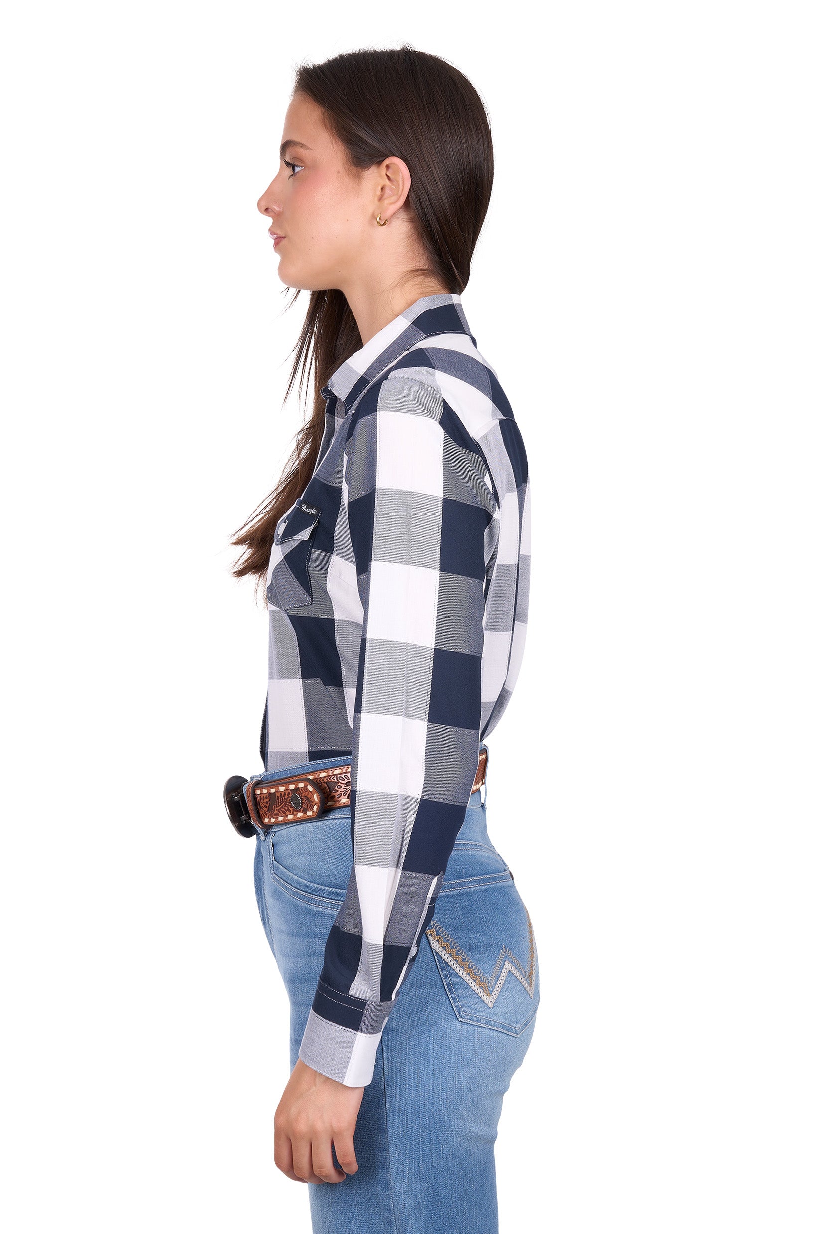 'Jewell' Print Longsleeve Shirt - Navy