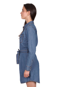 'Wendy' Longsleeve Dress - Indigo