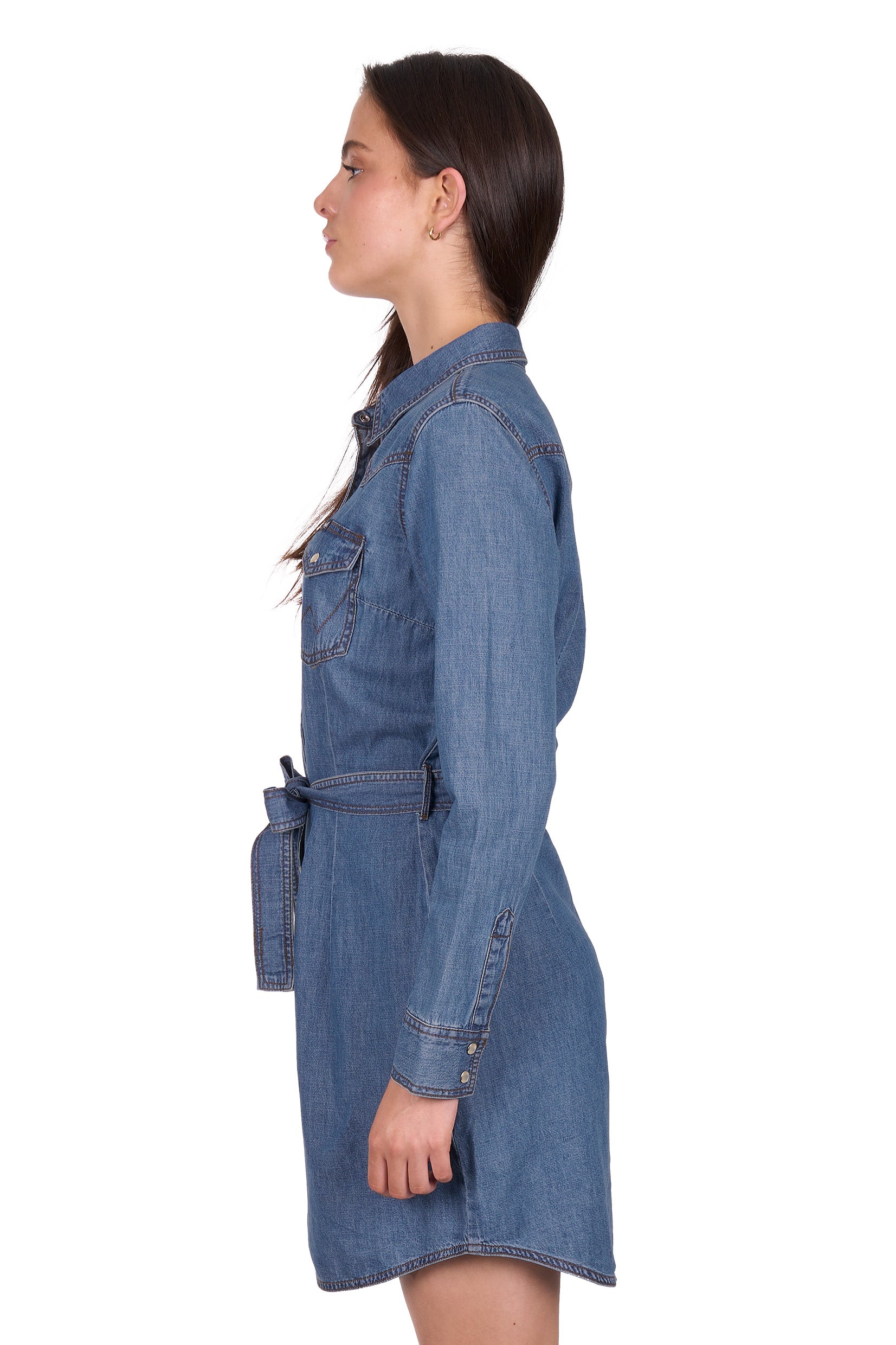 'Wendy' Longsleeve Dress - Indigo