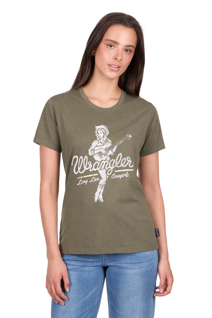 'Adriana' Short Sleeve Tee - Khaki