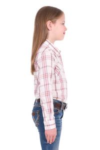 'Henley' Longsleeve Shirt - Ivory/Pink