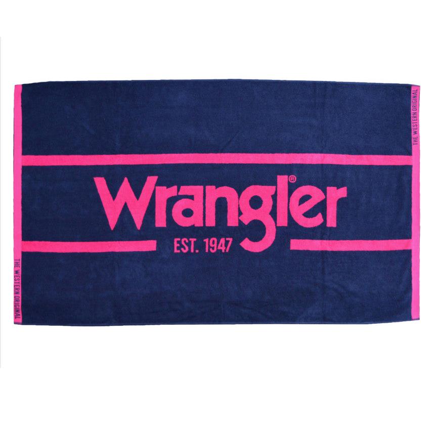 Wrangler Signature Towel - Navy & Pink