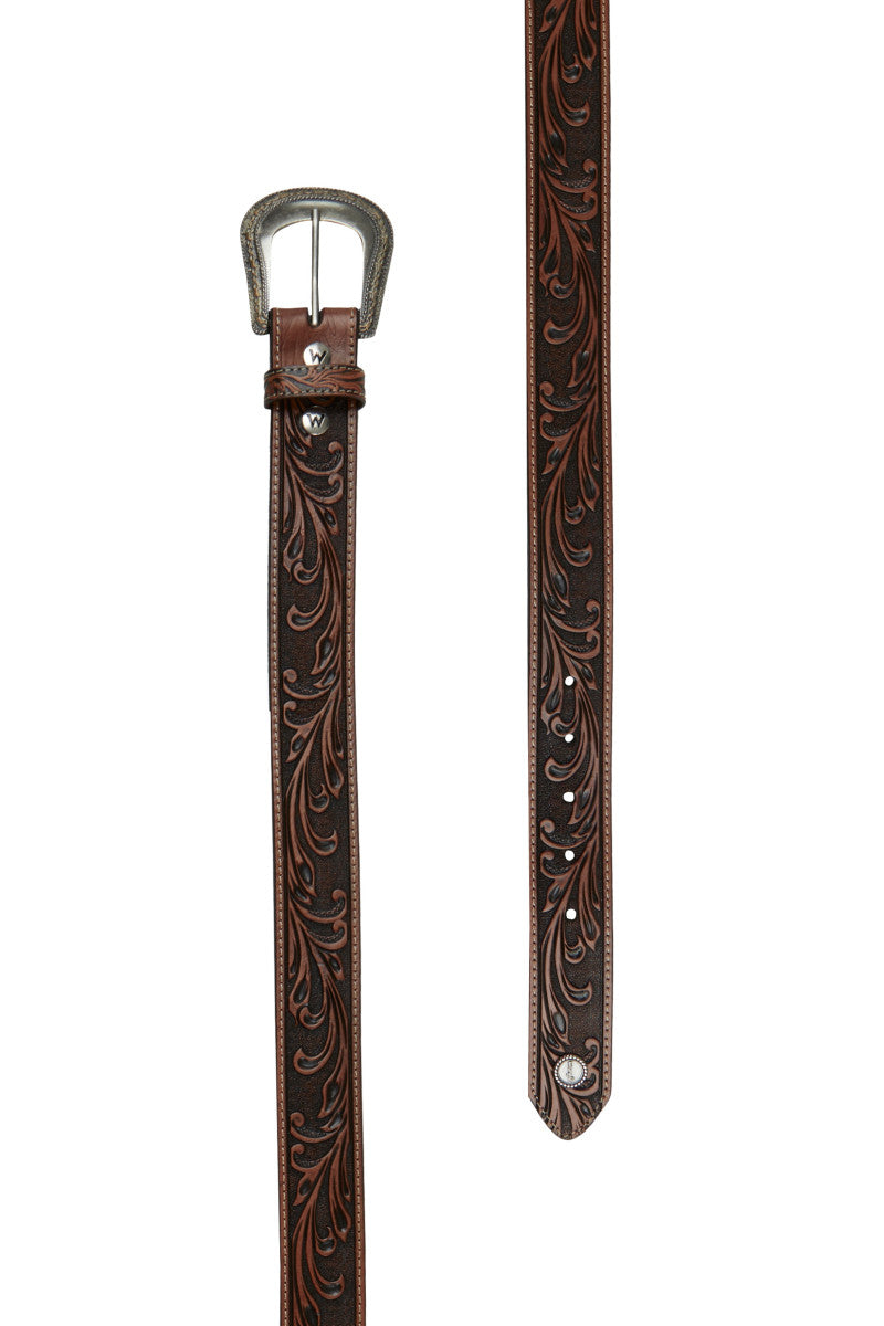 'Dusty' Tooled Leather Belt