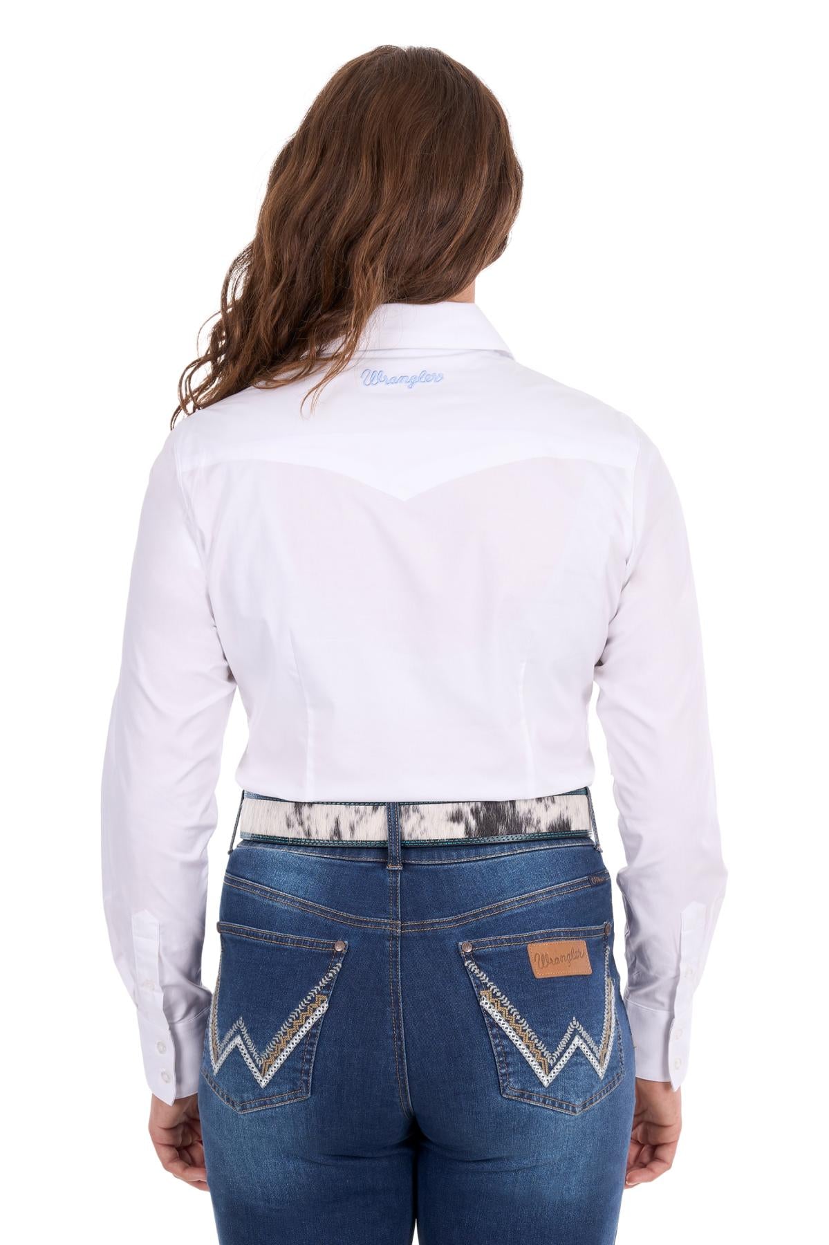 'Hazel' Logo Longsleeve Shirt - White