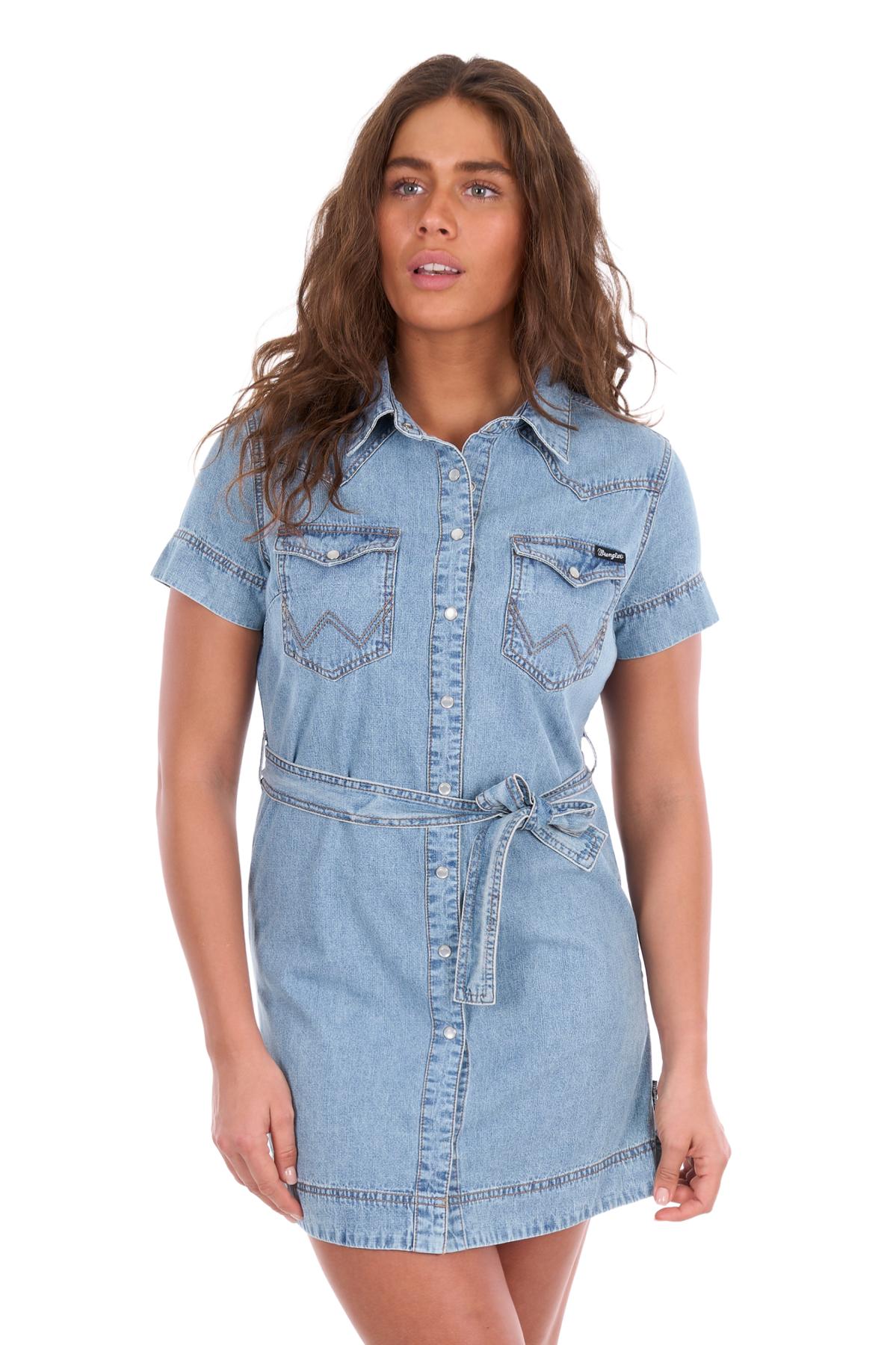 'Marla' Short Sleeve Denim Dress