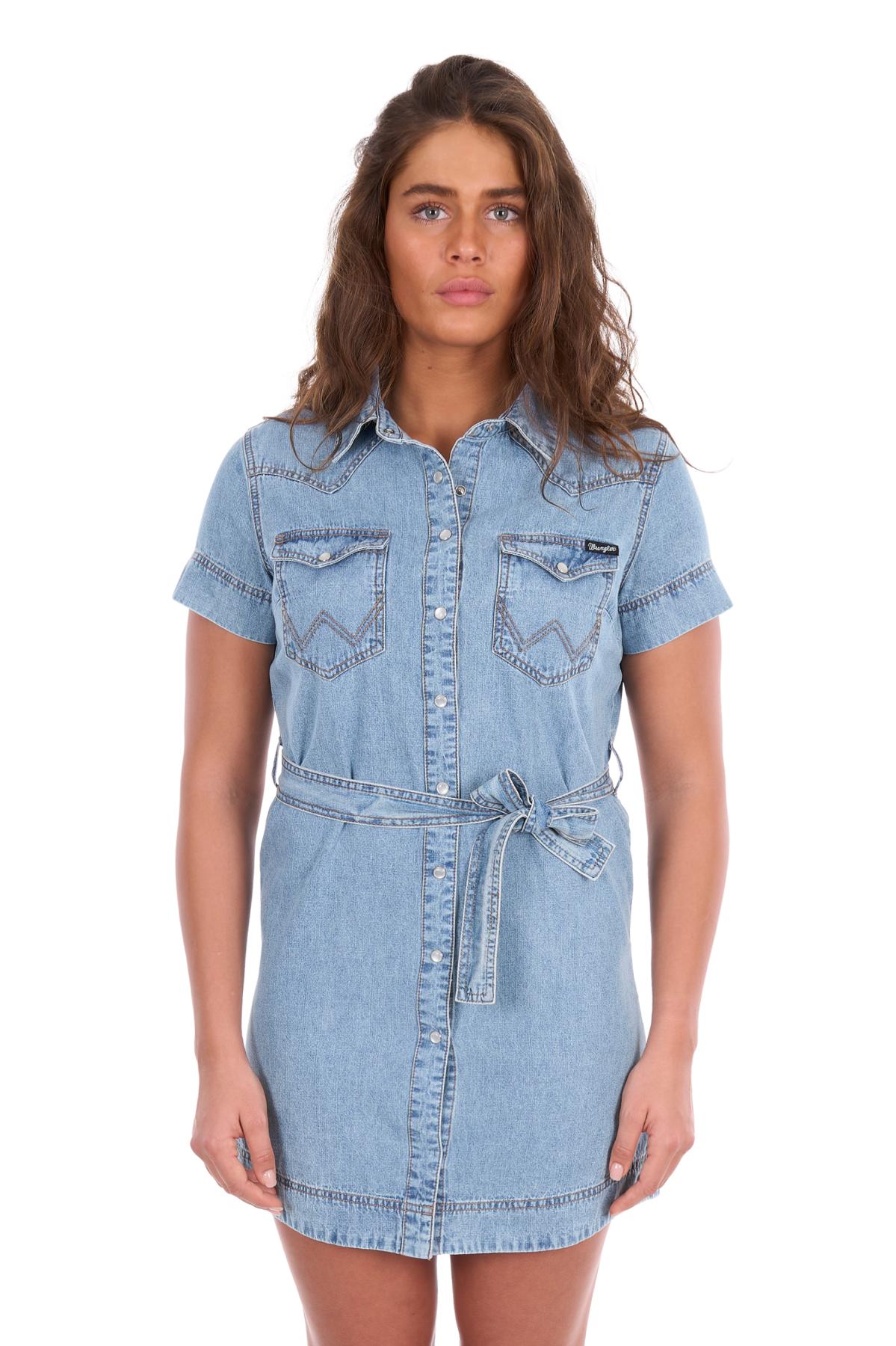 'Marla' Short Sleeve Denim Dress