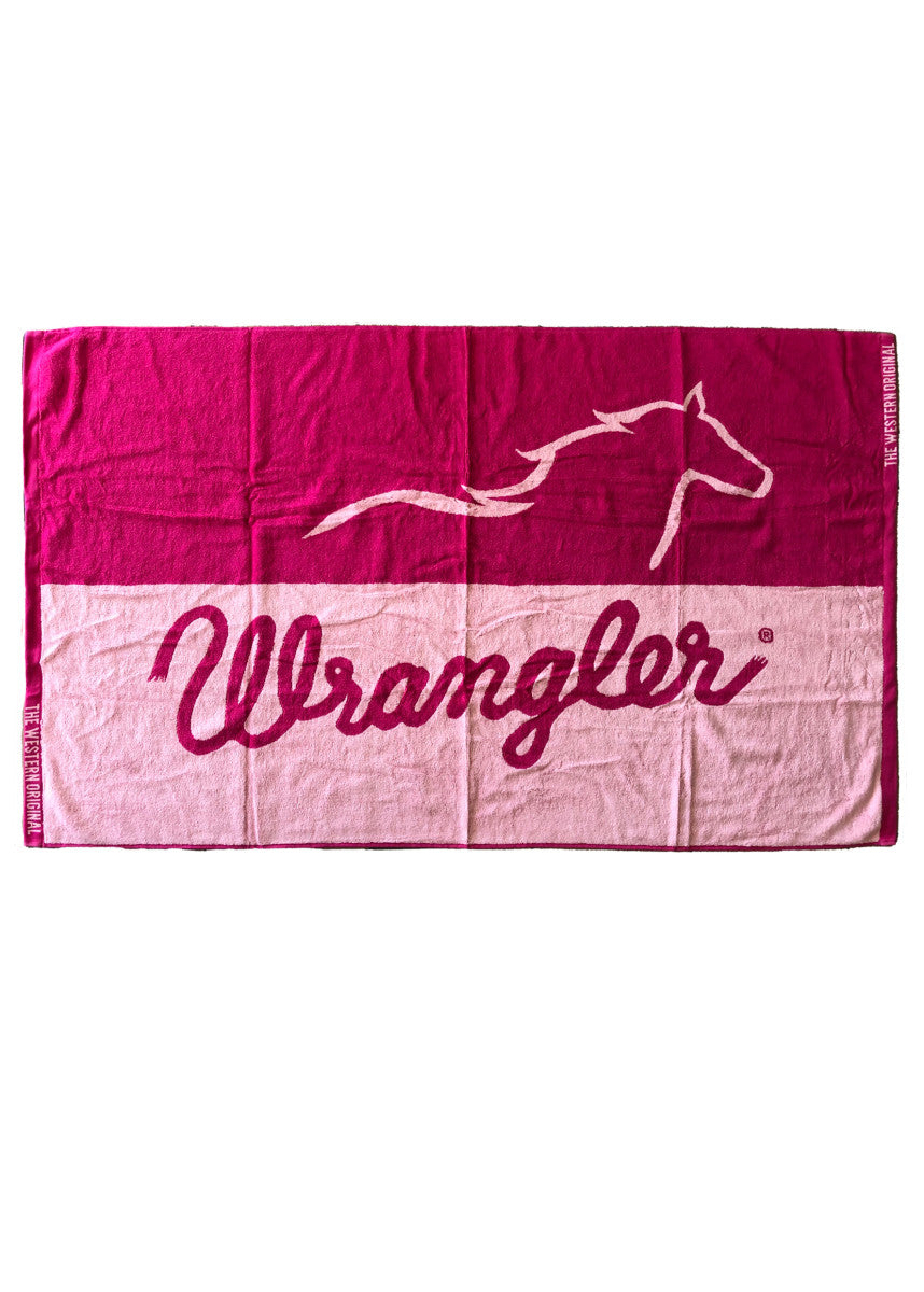 Wrangler Running Horse Beach Towel - Pink