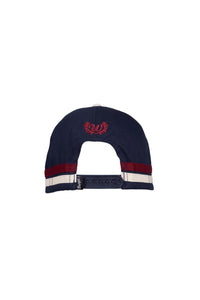 'Nora' High Profile Full Back Cap - Cream/Navy