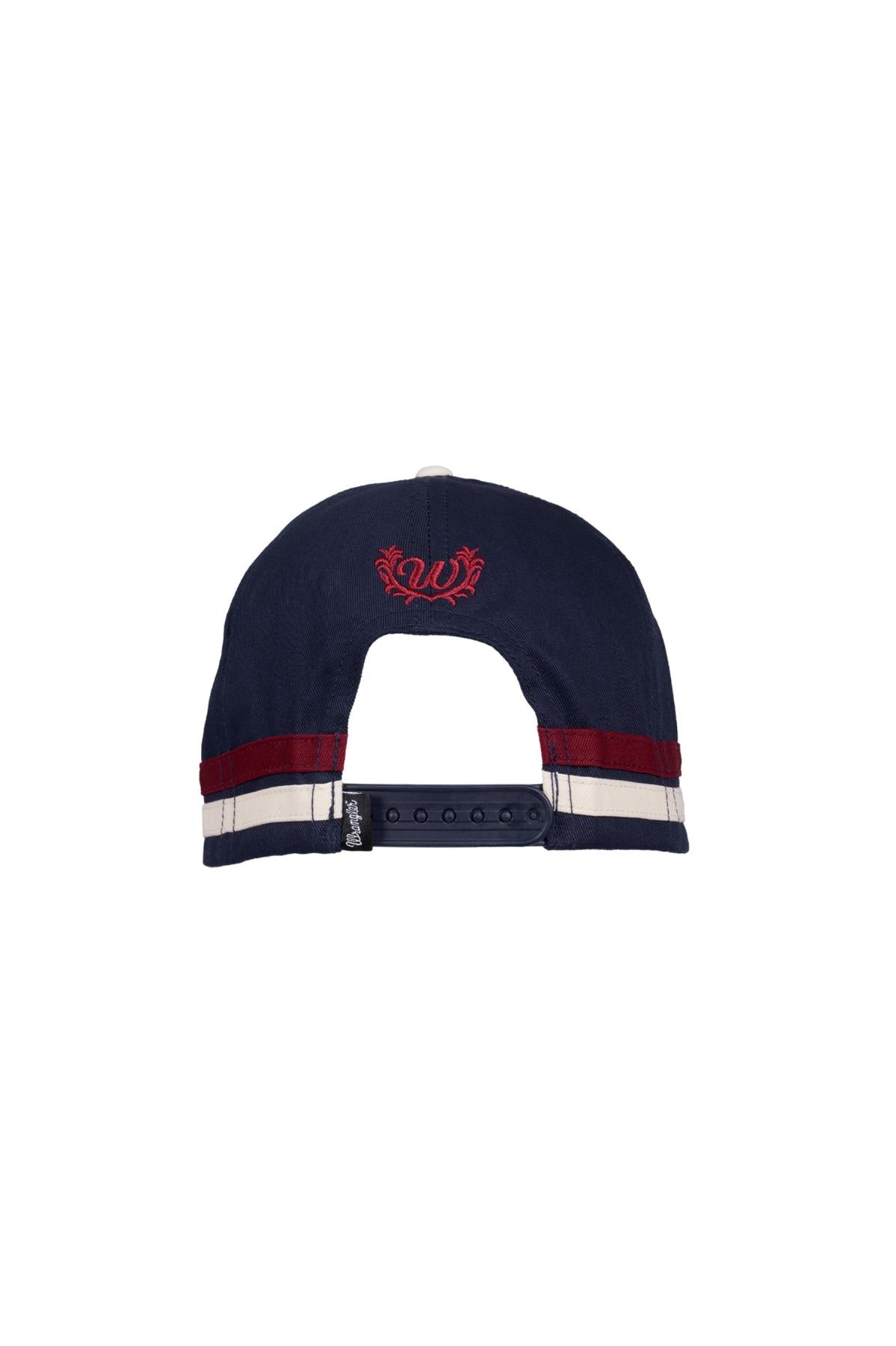 'Nora' High Profile Full Back Cap - Cream/Navy