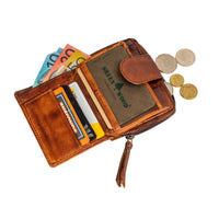 'Tina' Women's Leather Wallet - Cognac