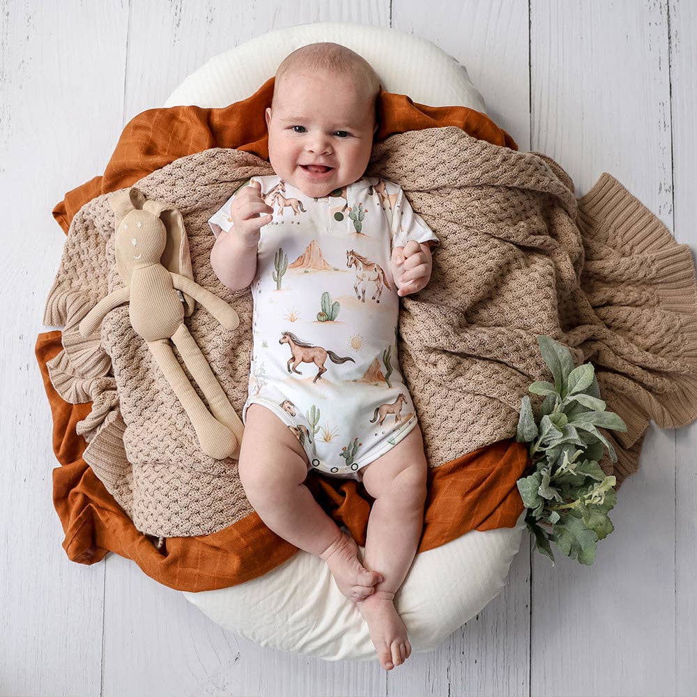 Wild Horses Short Sleeve Bodysuit