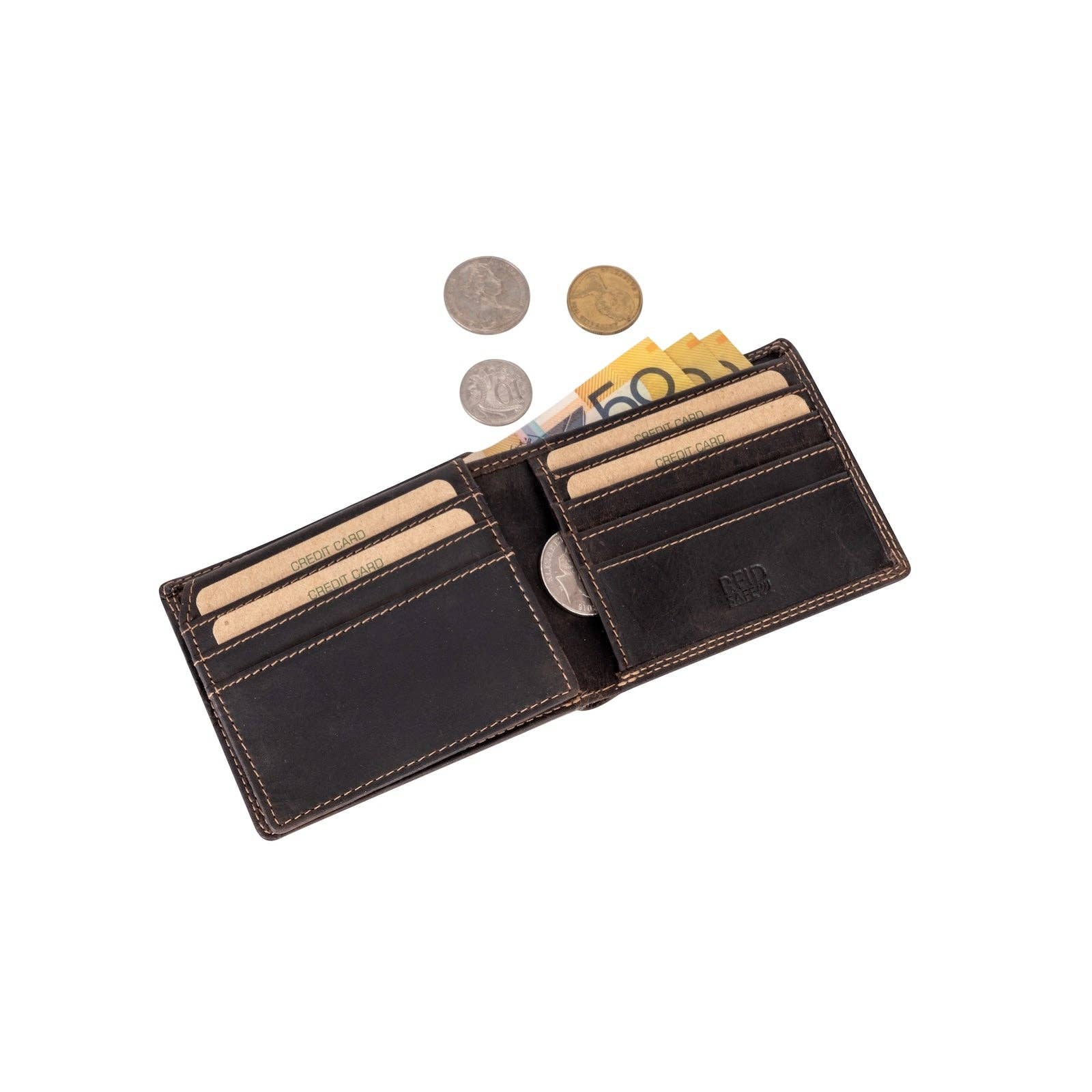 'Samson' RFID Leather Wallet – Brown